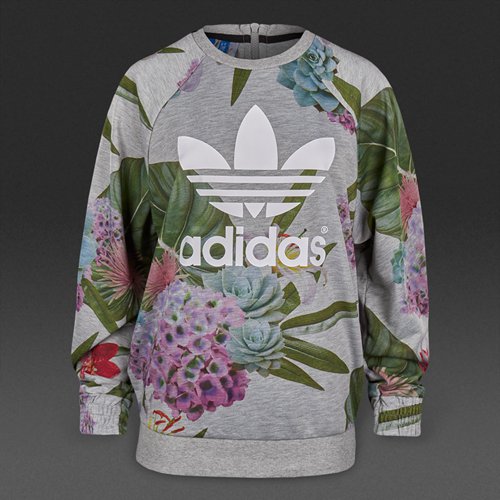 Adidas Originals Floral Train Allover Print Sweater Multicolor for Women